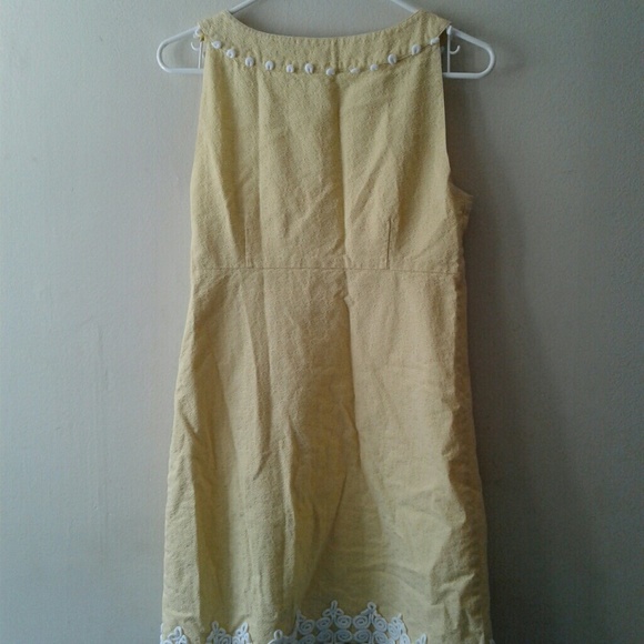 Lilly Pulitzer Yellow Cotton Summer Dress sz6 - Picture 4 of 8
